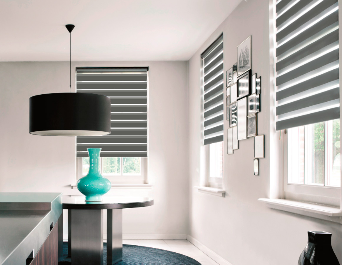 зебра ПЛЭЙН BO 1852 серый блэкаут, 280 см — изображение 2